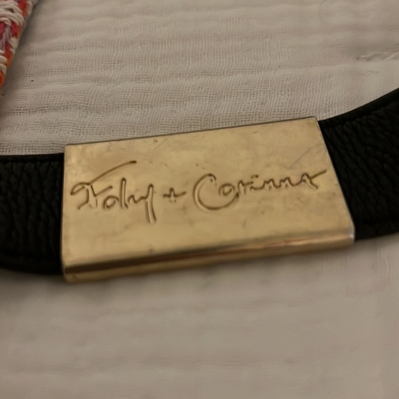 Foley and Corinna black/beige foldover tote - Picture 2 of 4